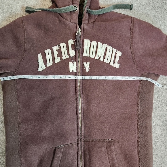 Abercrombie & Fitch Y2K Wolf Jaw Jacket Hoodie Hooded Sweatshirt FauxFur Sherpa - Picture 4 of 14